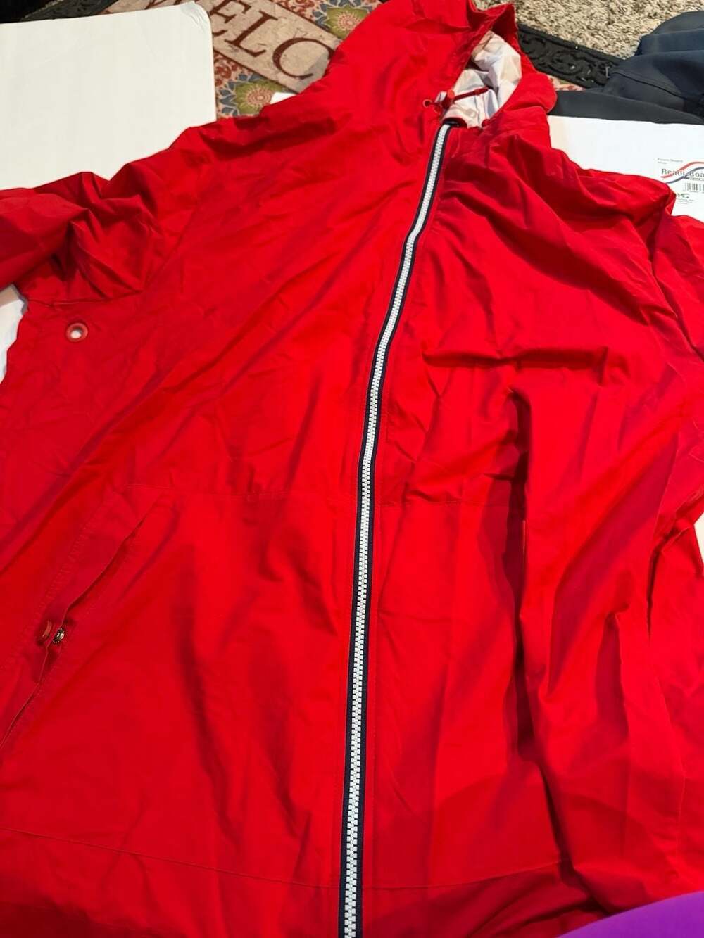 Hunter for Target Red Hooded Rain Windbreaker Jacket